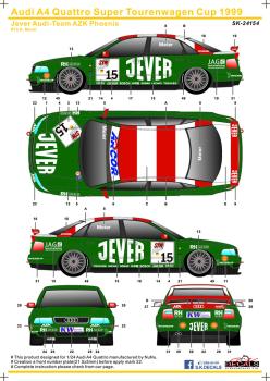 Audi A4 Quattro Super Tourenwagen Cup 1999 Jever Audi-Team AZK Phoenix for NUNU Audi A4 1/24